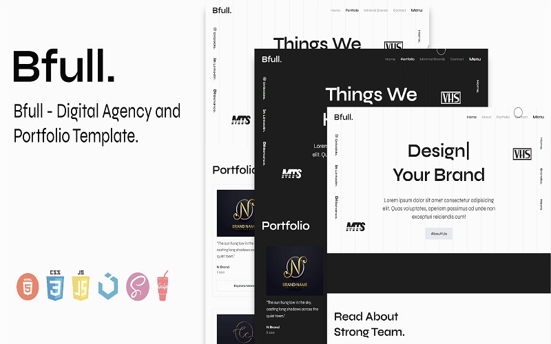 Bfull – Vorlage für digitale Agentur und Portfolio