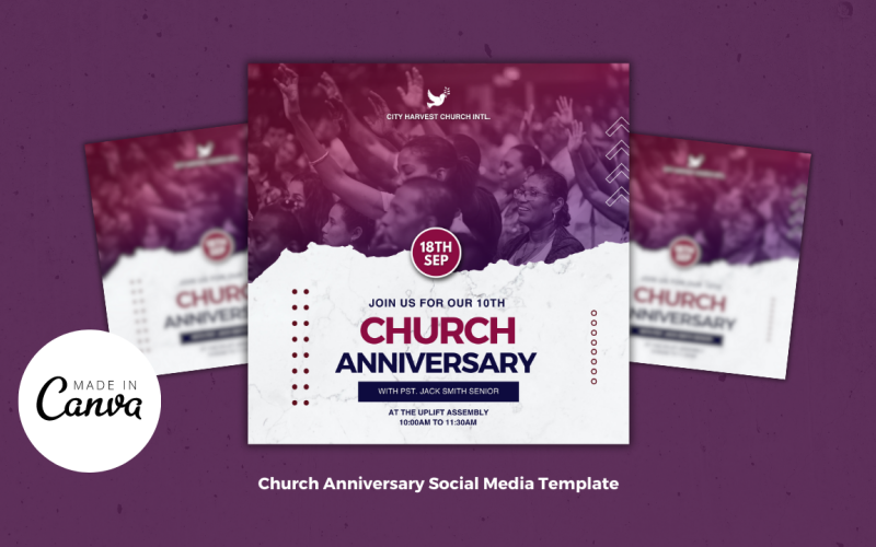Church Anniversary Template #370071 - TemplateMonster
