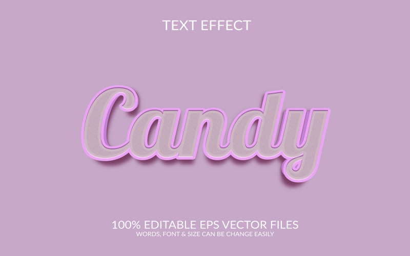 Godis 3D vektor helt redigerbar Eps Text Effect Illustration