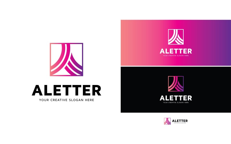 Plantilla de diseño de logotipo de letra A creativa gratuita