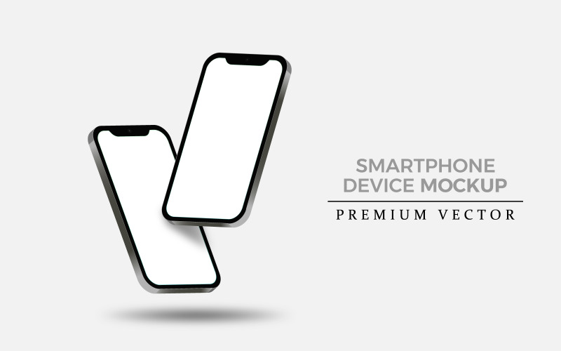 Smartphone-mockup. Apparaat UI/UX mockup voor presentatiesjabloon