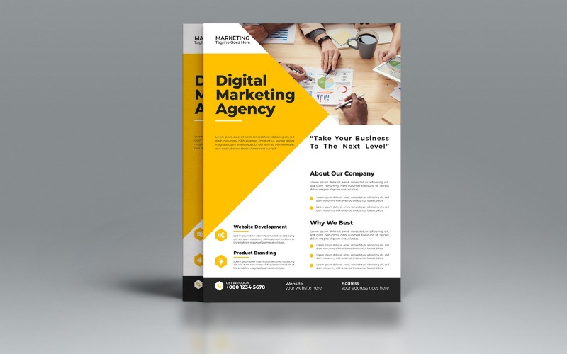 Agence de marketing numérique, nouveau design de flyer d'entreprise