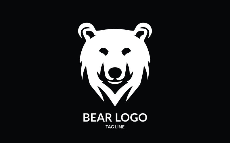 Einzigartige Bärenkopf-Logo-Vorlage