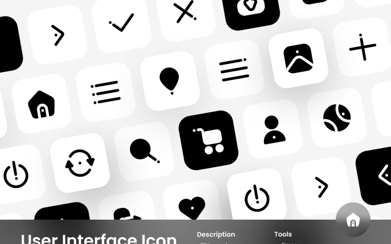 Pictogrammenset voor gebruikersinterface gevuld stijl 2