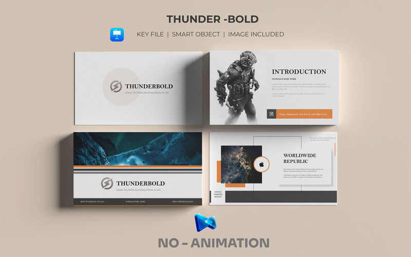 Thunder-bold Keynote-presentatiesjabloon
