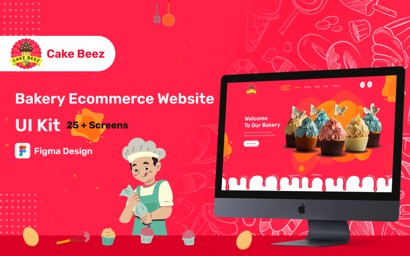 Cake Beez: Sweeten Your Brand med denna Figma Bakery Mall