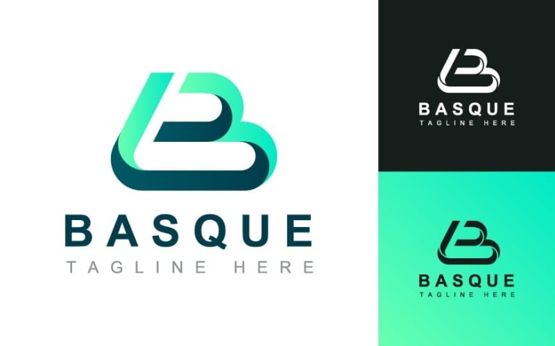 Buchstabe B 3D-Logo-Design