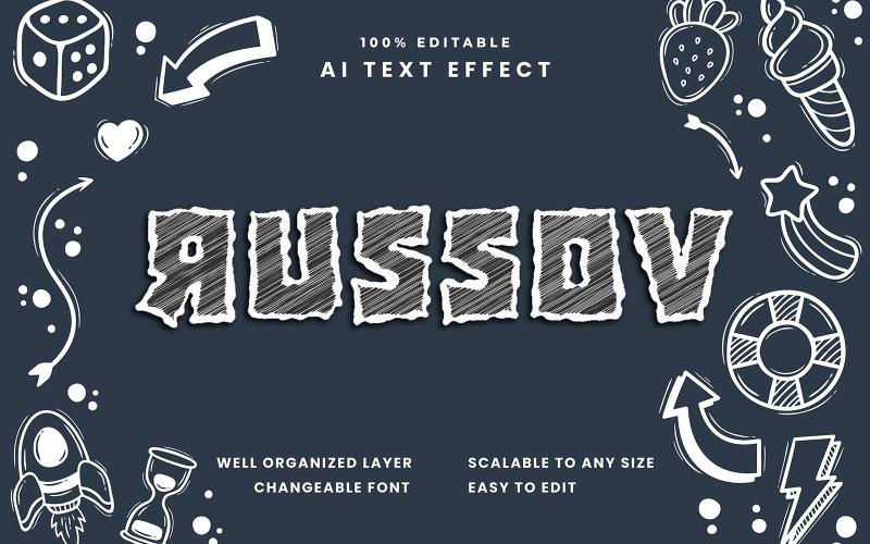 Efeito de texto editável Russov