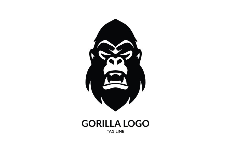 Gorilla Head Symbol Logo Template