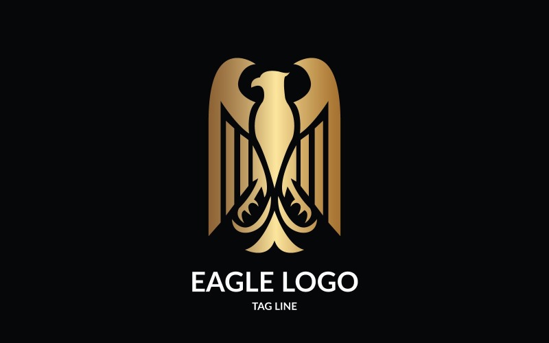 Heraldiska örn logotyp mall