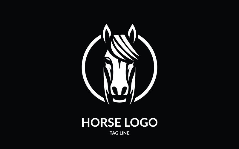 Ikoniczne logo symbolu głowy konia