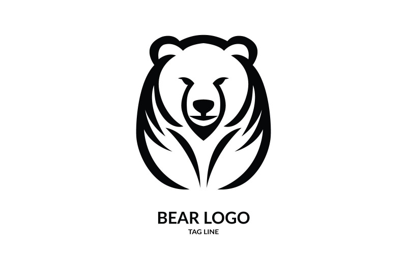 Ikonische Bären-Vektor-Logo-Vorlage