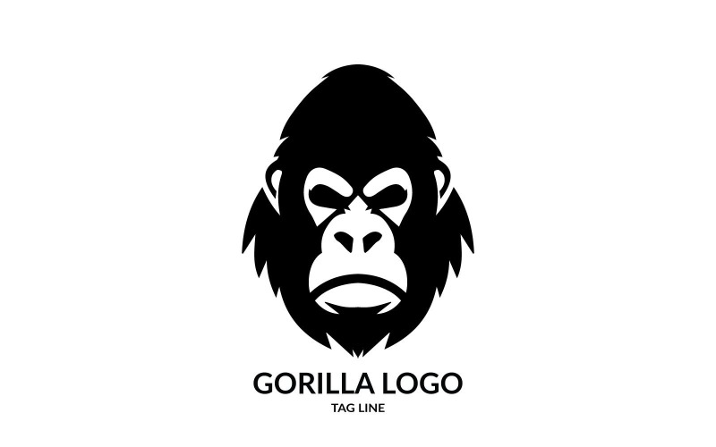 Ikonisches Gorilla-Kopf-Symbol-Logo