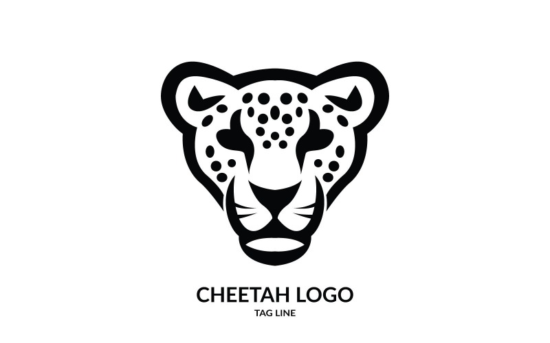 Logotipo icónico del símbolo de la cabeza de guepardo