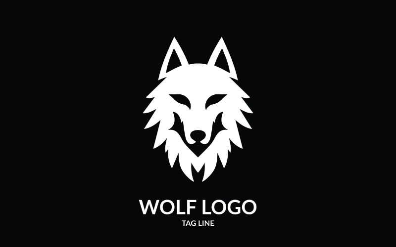 Logotipo moderno del símbolo de la cabeza del lobo