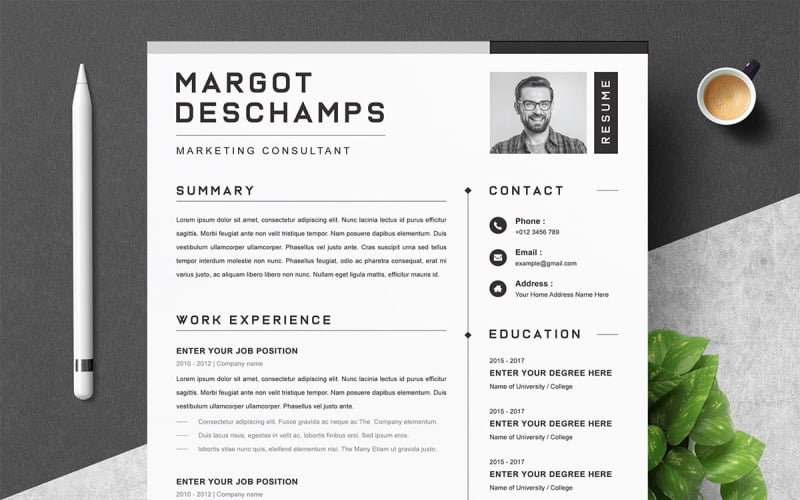 Meilleur Curriculum Vitae avec lettre de motivation | Pages Apple