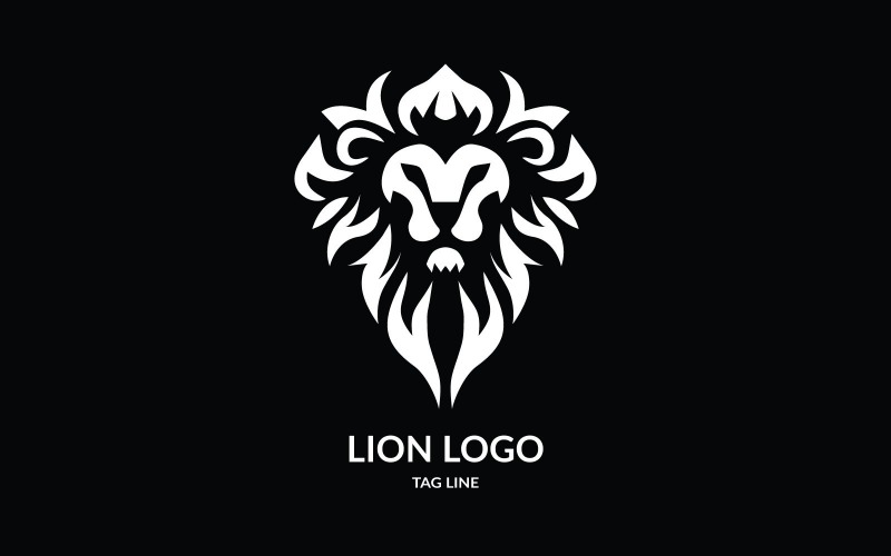 Modèle de logo de symbole de lion élégant