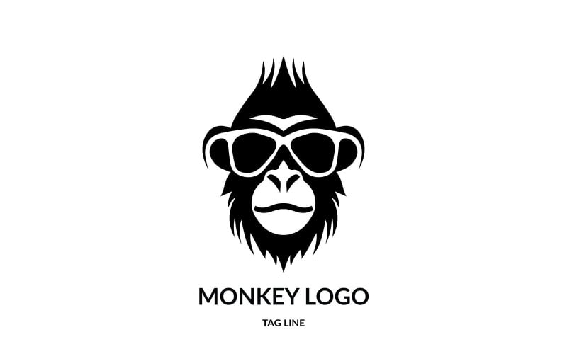 Modern Monkey Head Logo Template #370473 - Templatemonster