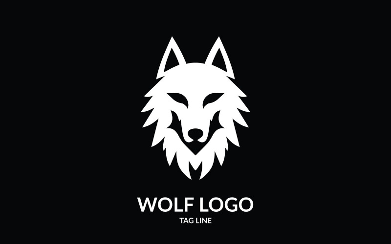 Modernes Wolfskopf-Symbol-Logo