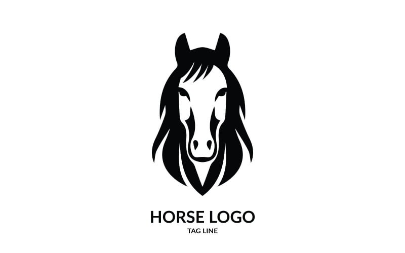 Plantilla de logotipo de símbolo de cabeza de caballo
