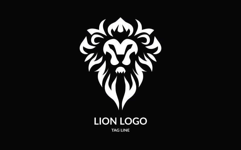 Plantilla de logotipo de símbolo de león elegante