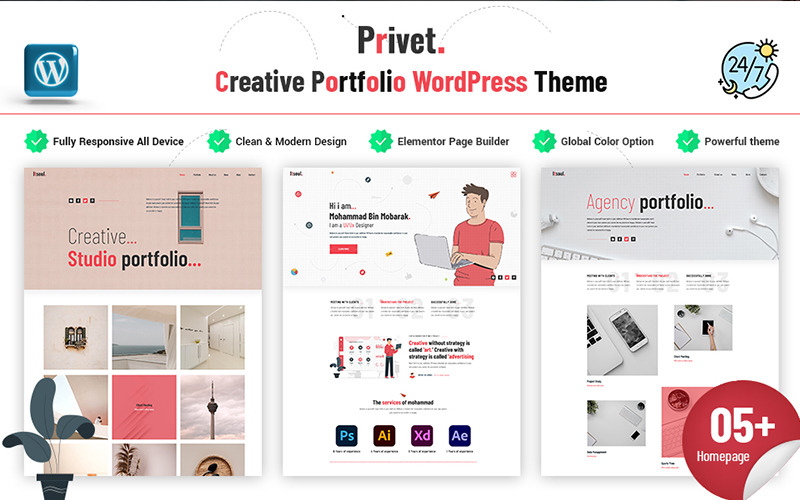 Privet – персональна адаптивна тема WordPress