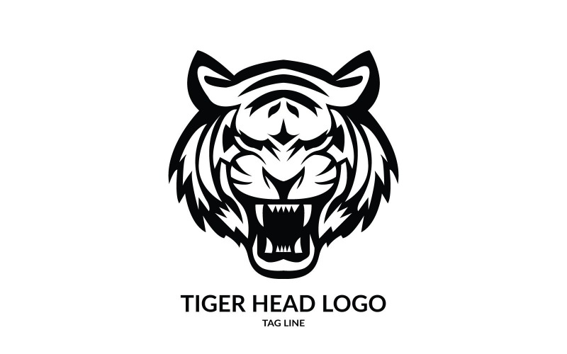Tigerkopf-Vektor-Logo-Vorlage