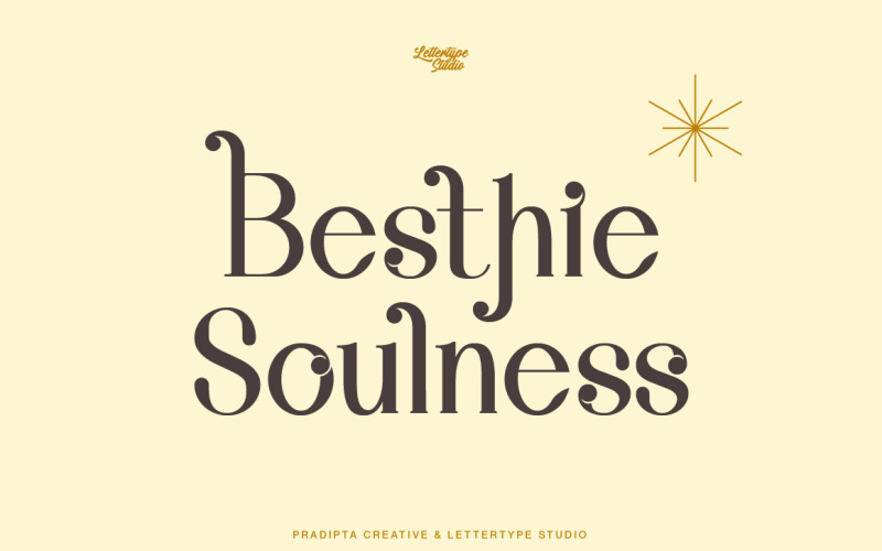 Besthie Soulness een luxe schreeflettertype