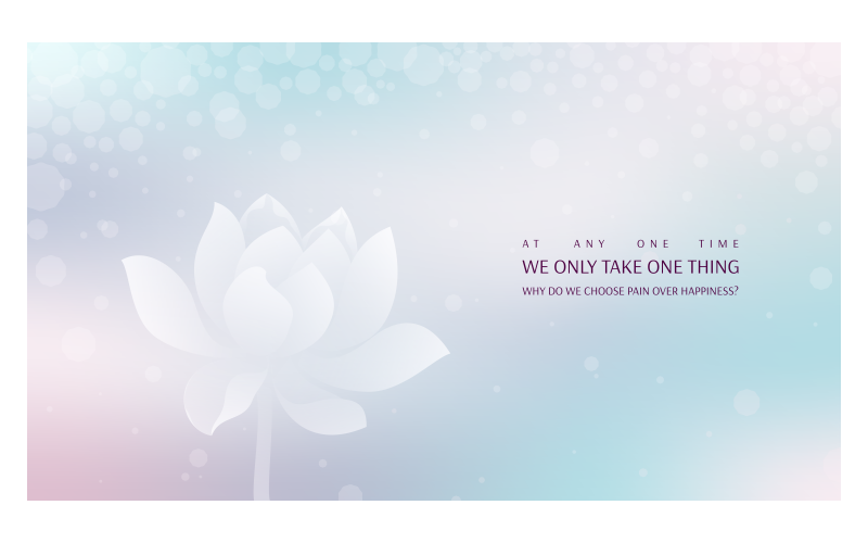 Fond d'écran inspirant 14400x8100px dans une palette de couleurs pastel avec citation sur le choix