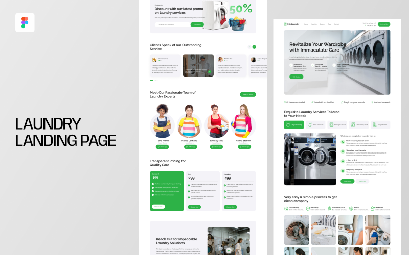 Laundry Landing Page Template