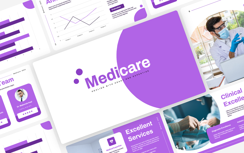 Medicare – Дизайн шаблона медицинской презентации