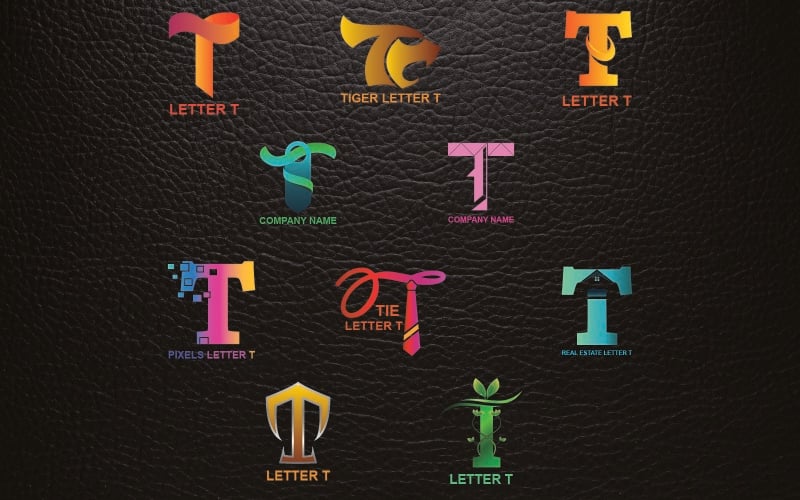 Modello di logo lettera T per tutte le aziende e i marchi