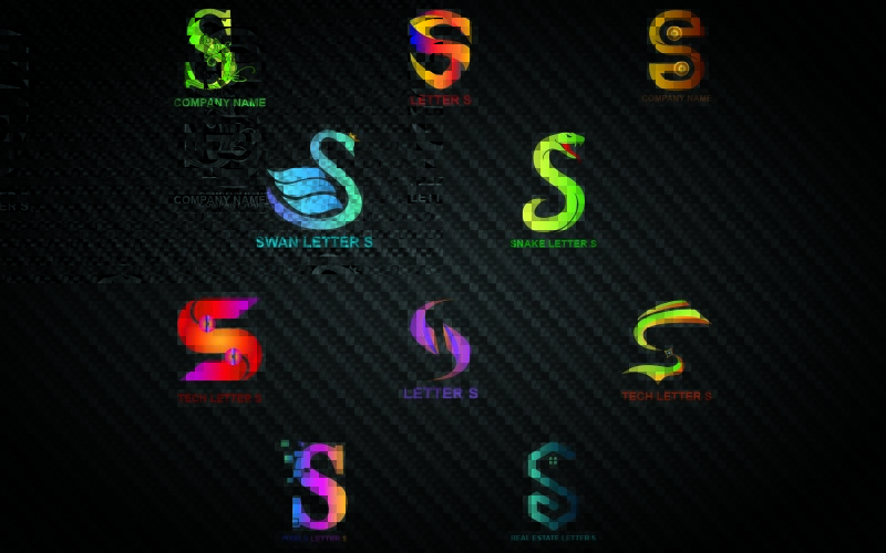 Modelo de logotipo da letra S para todas as empresas e marcas