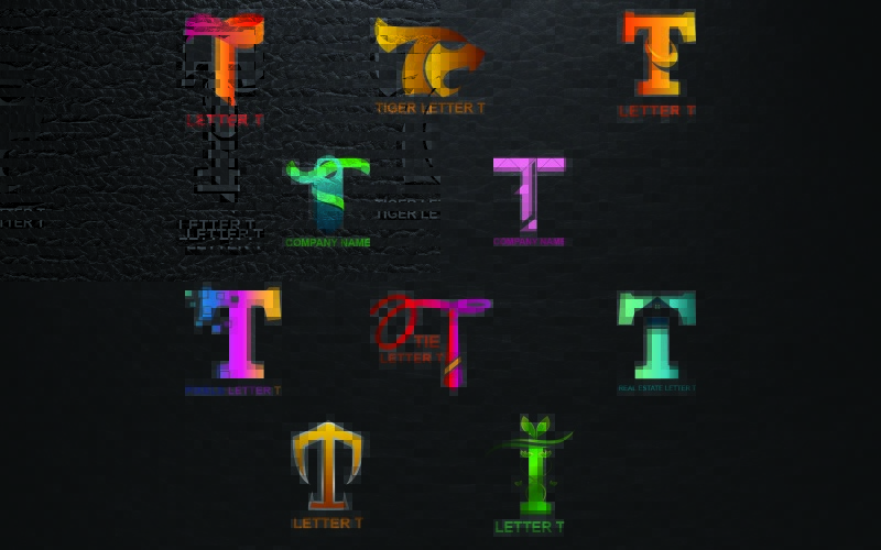 Tüm Şirketler ve Markalar İçin T Harfi Logo Şablonu