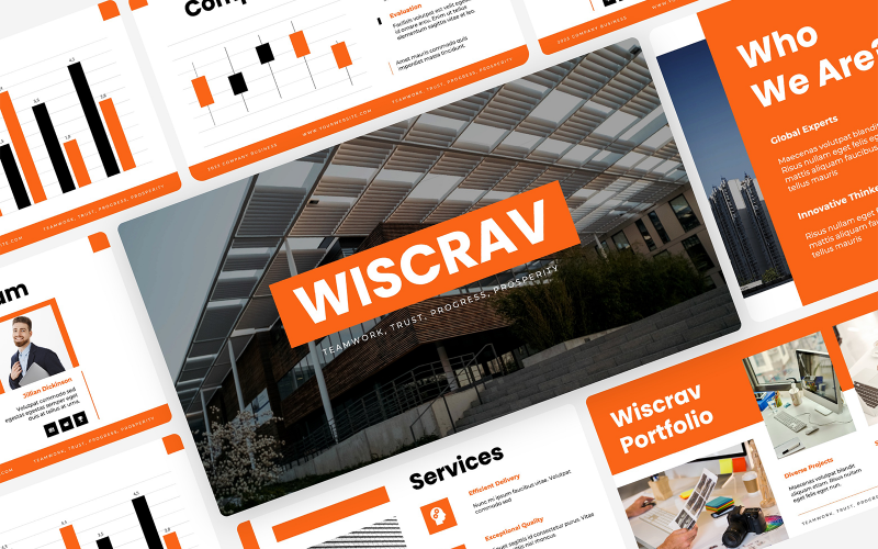Wiscrav – modelo de design de apresentação de negócios