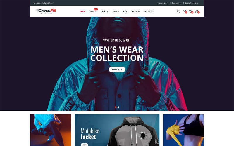 Crossfit - Moda Mağazası için WooCommerce WordPress Teması