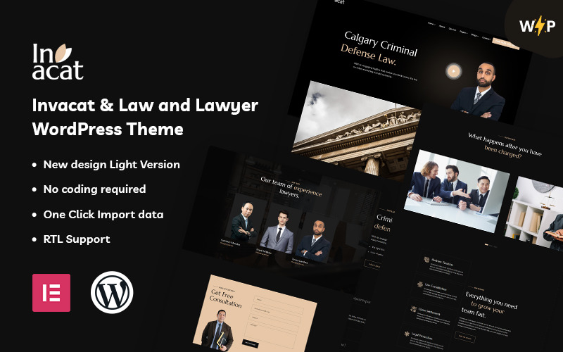 Invacat - Hukuk ve Avukat WordPress Teması
