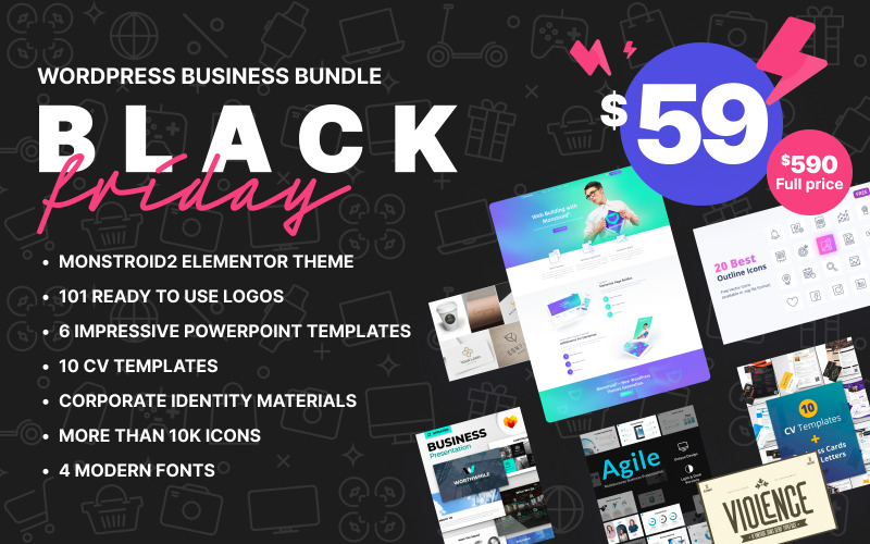 WordPress Black Friday üzleti csomag