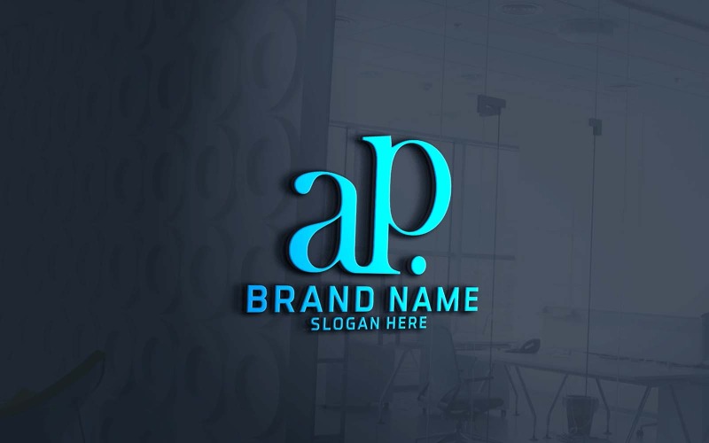 Création de logo AP créatif à deux lettres