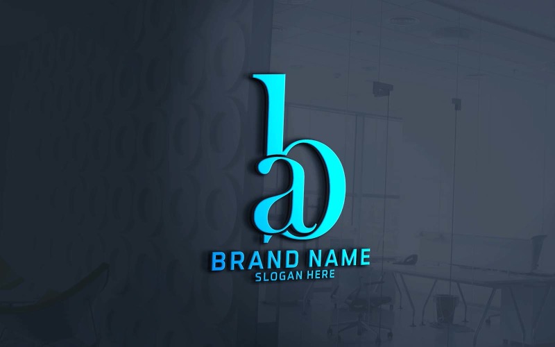 Création de logo créatif à deux lettres AB