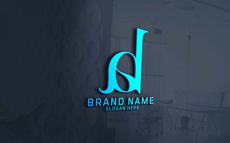 Création de logo créatif à deux lettres DA