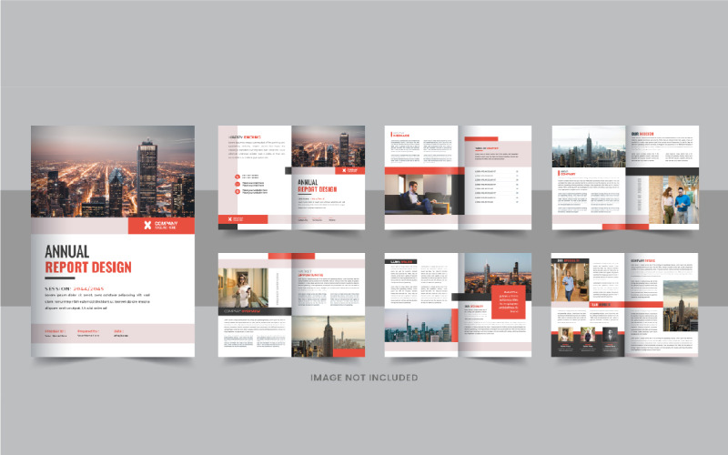 Design de folheto de relatório anual ou layout de design de relatório anual