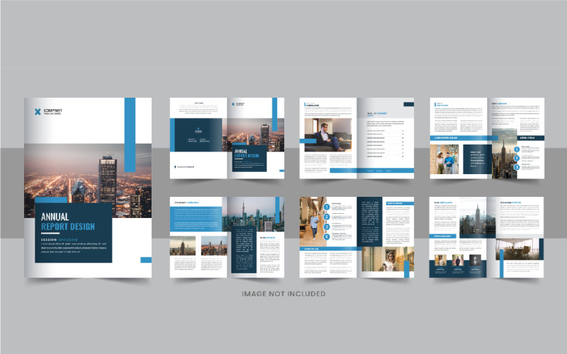 Design de folheto de relatório anual ou layout de modelo de relatório anual