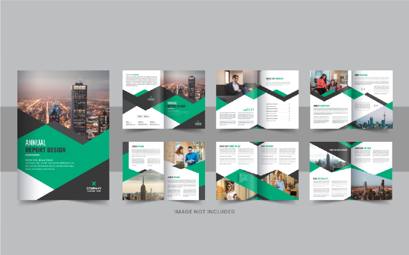 Design de folheto de relatório anual ou layout de relatório anual