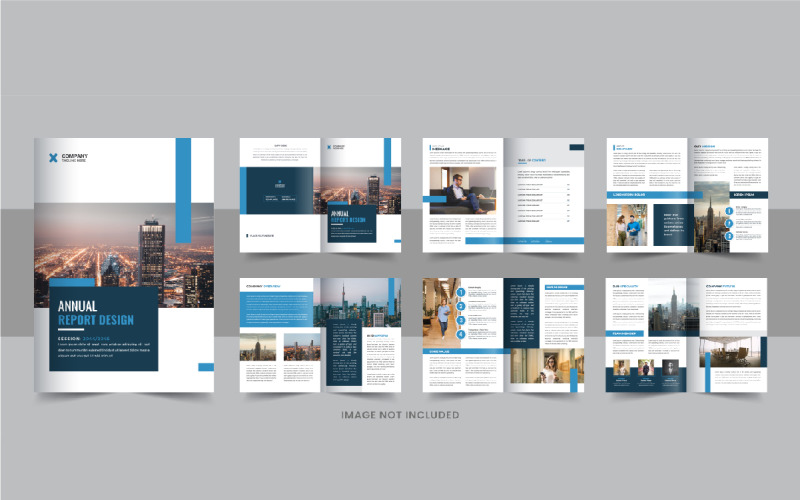 Diseño de folleto de informe anual o diseño de plantilla de informe anual
