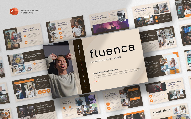 Fluenca – Powerpoint-Vorlage für Influencer und Content-Ersteller