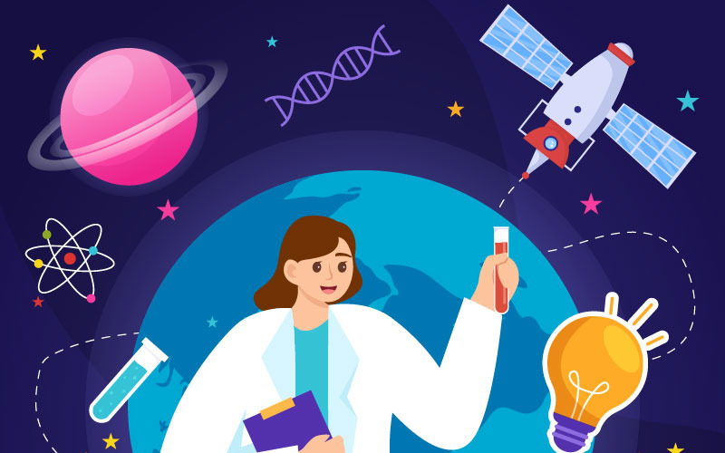 13 Illustration zum Nationalen Tag der Wissenschaft