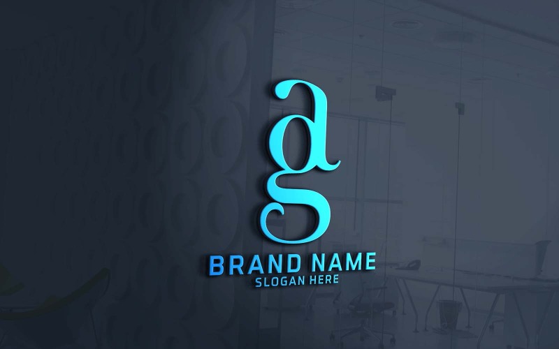 Kreatives GA-Logo-Design mit zwei Buchstaben