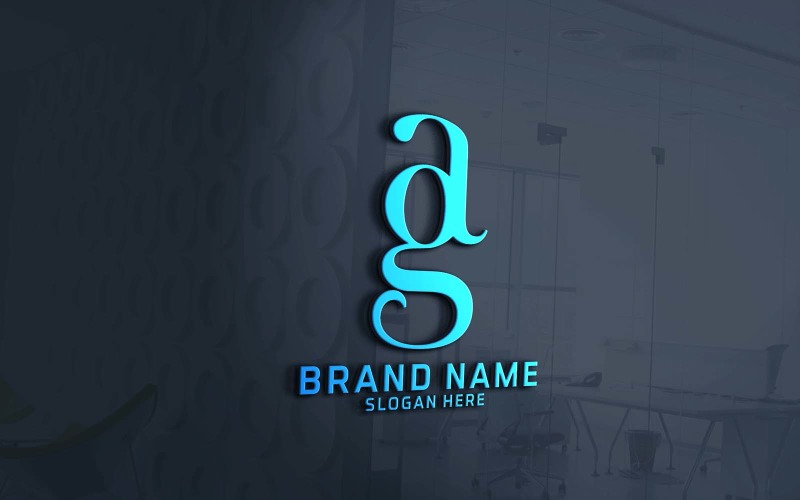 Креативный дизайн логотипа GA из двух букв