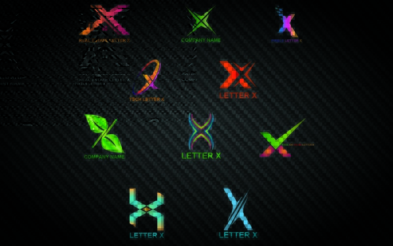 Modello di logo lettera X per tutte le aziende e i marchi